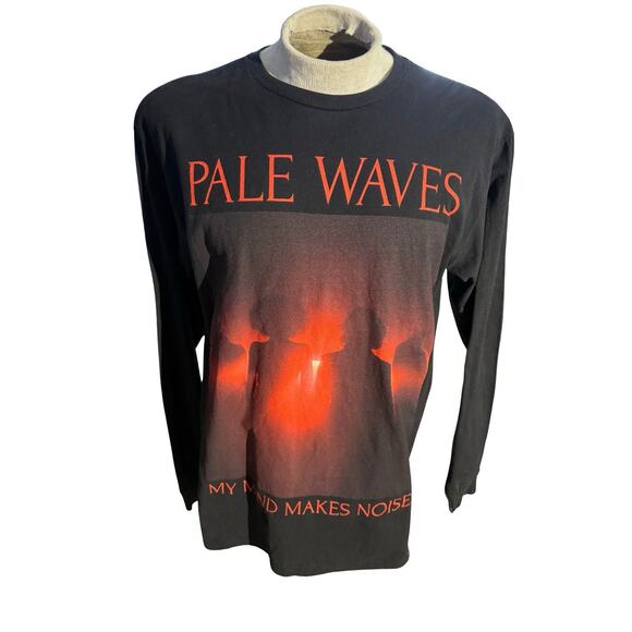 Pale Waves My Mind Makes Noises Tour Long Sleeve Shirt Black Red Size Large - Picture 1 of 4